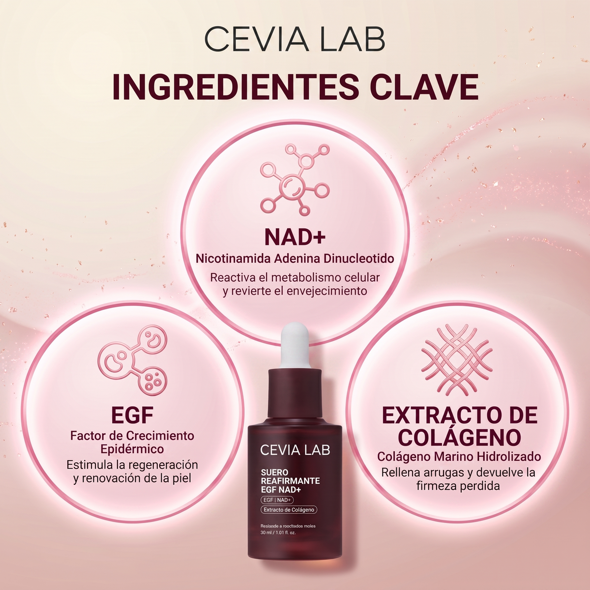 Sérum Reafirmante NAD+ – Efecto Lifting, Luminosidad y Piel Más Firme